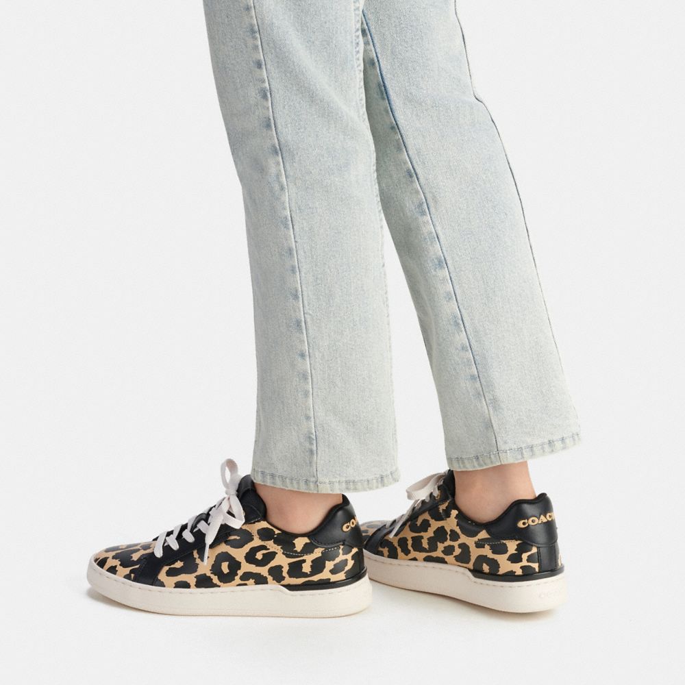 Tenis COACH® Lowline Low Top With Print Mujer Leopardo | COCOJ700