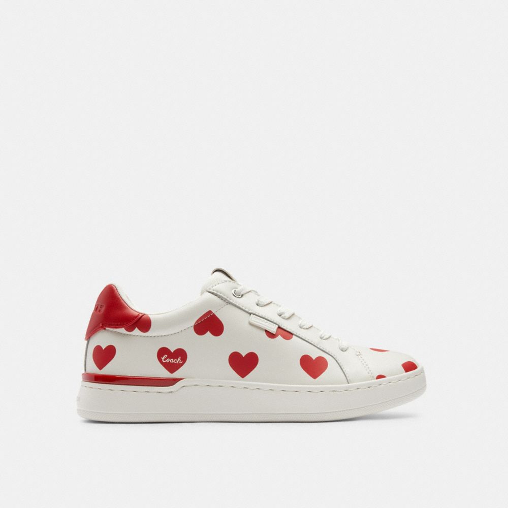 Tenis COACH® Lowline Low Top With Valentine's Print Mujer Rojas | COMQG698