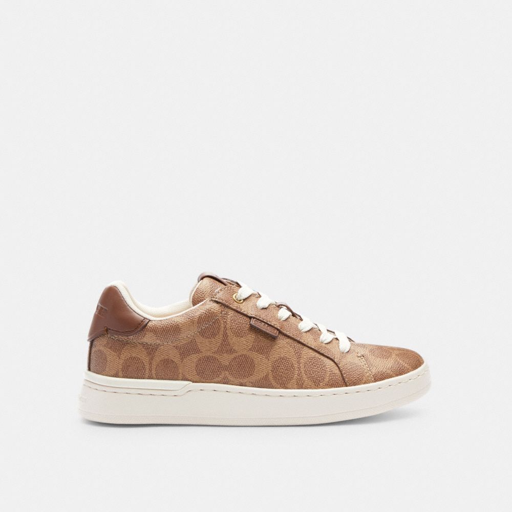 Tenis COACH® Lowline Luxe Low Top Mujer Marrones | COMQF697