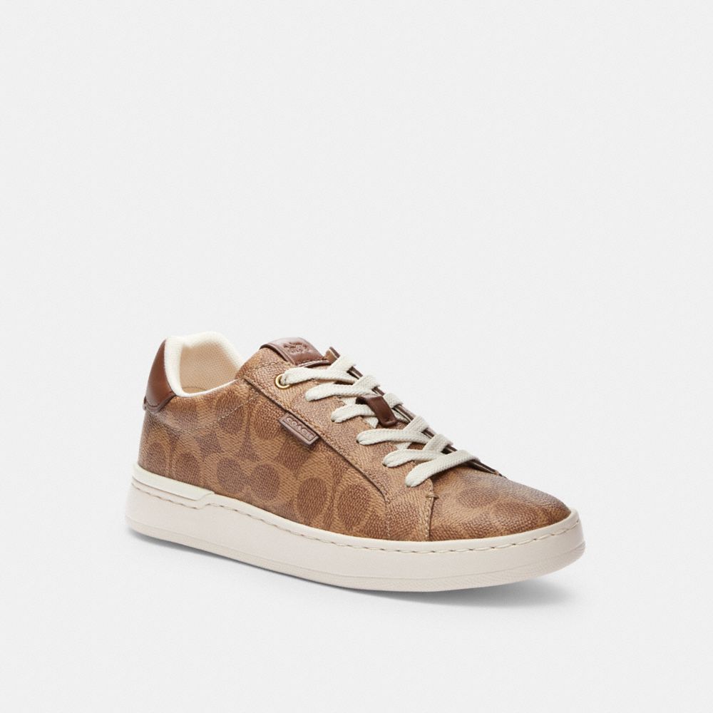 Tenis COACH® Lowline Luxe Low Top Mujer Marrones | COMQF697