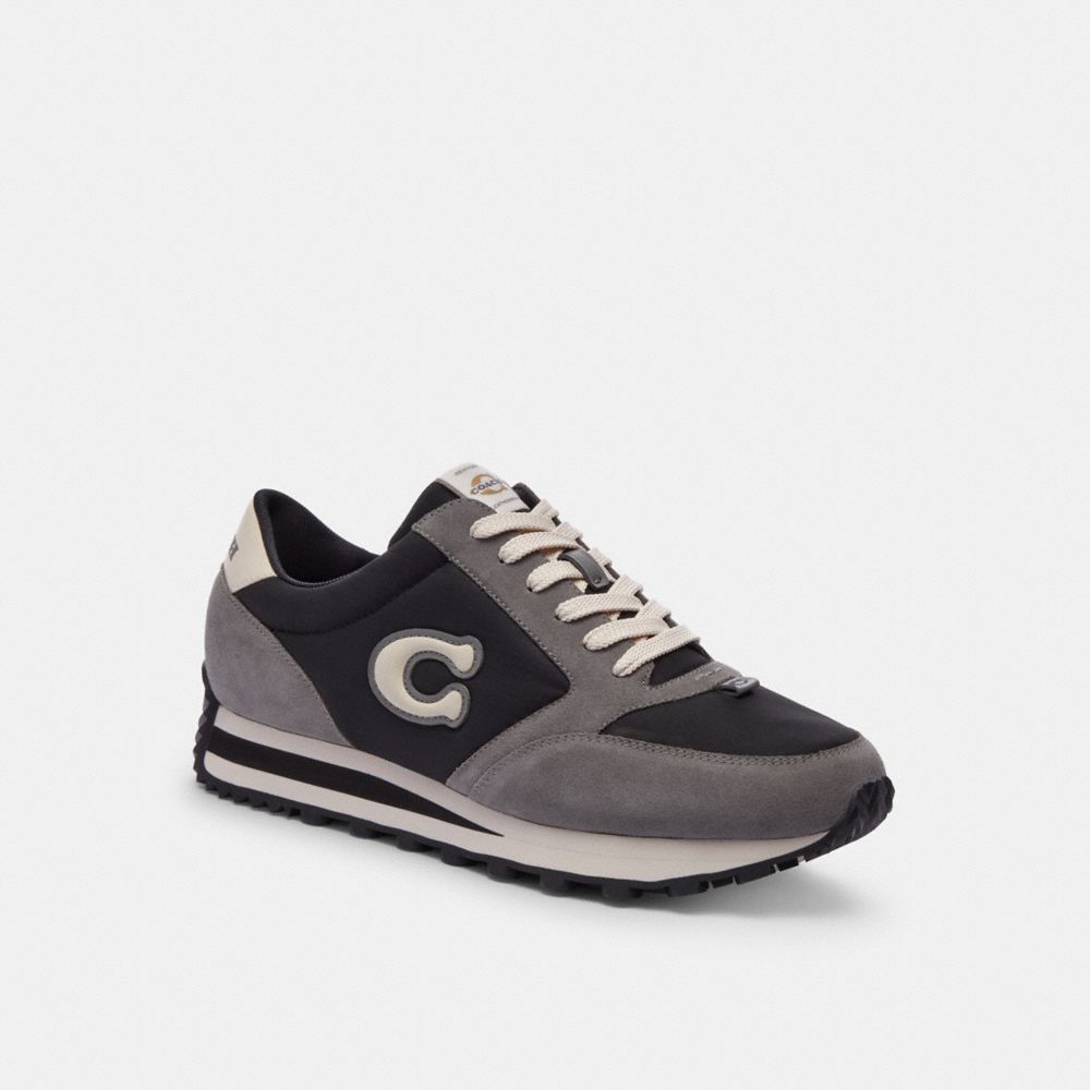 Tenis COACH® Runner Hombre Negras Gris | COYXA937