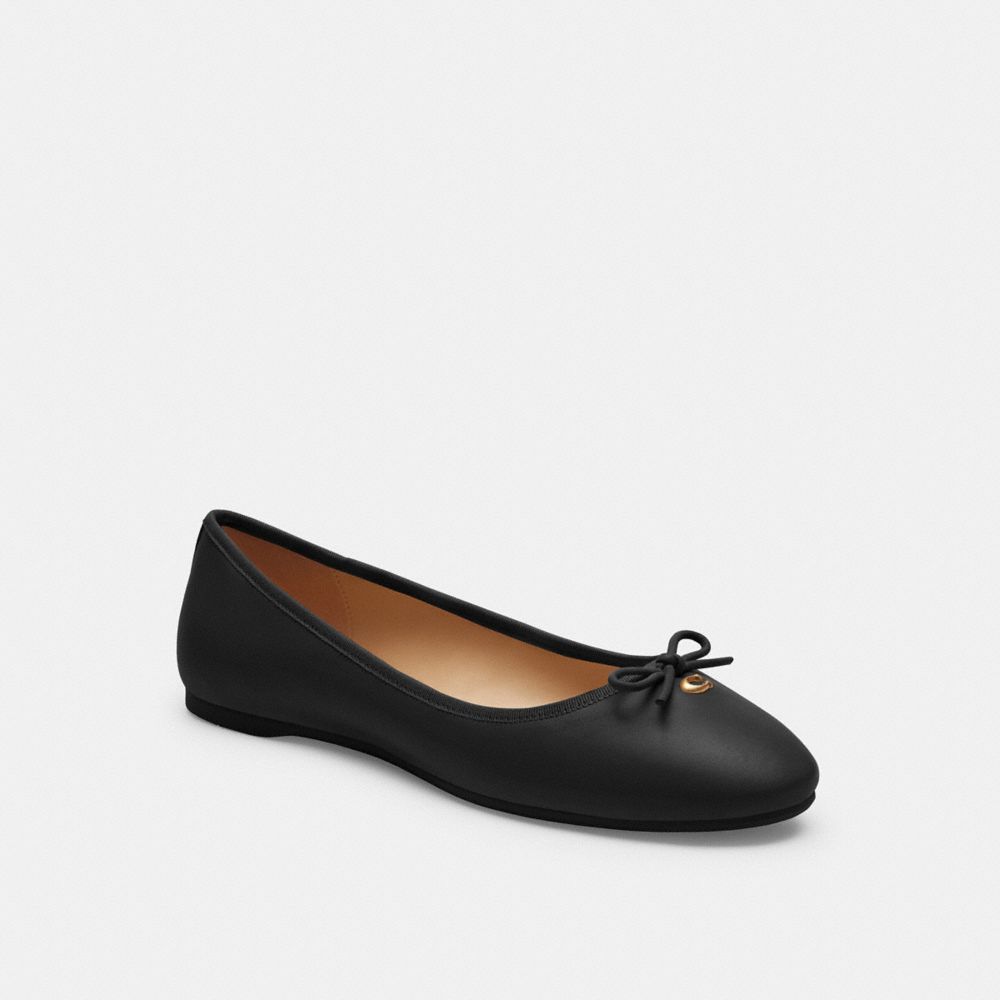 Zapatos Casuales COACH® Abigail Flat Mujer Negras | COFDN762