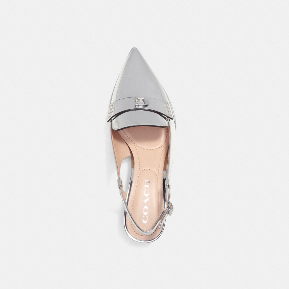 Zapatos Casuales COACH® Nikola Hybrid Slingback In Metallic Mujer Plateadas | COCOG752